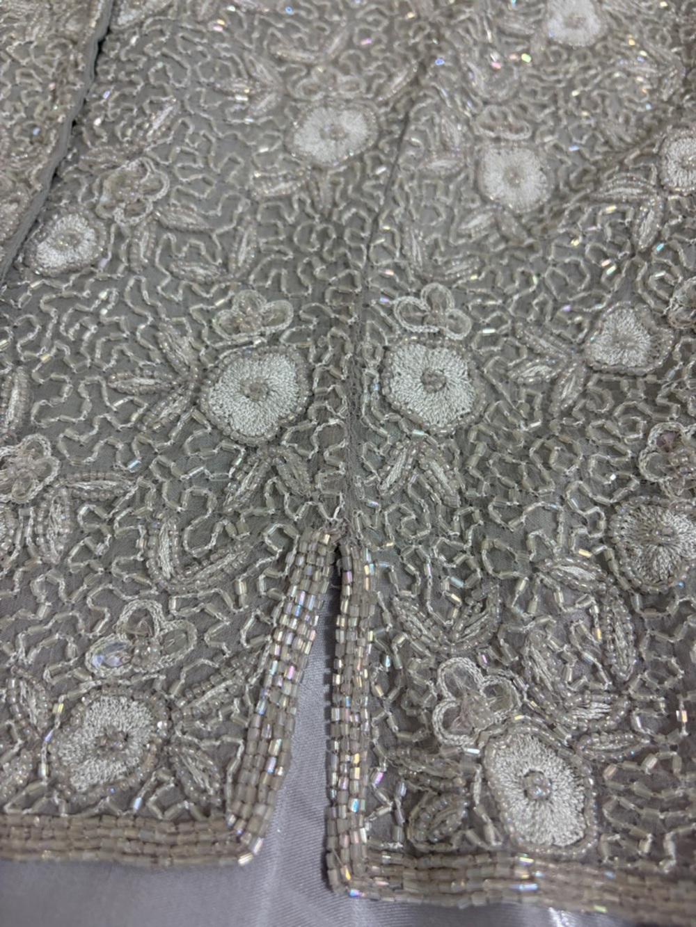 Stenay Silver Lavender Beaded Bodice Evening Gown size 8 - Picture 10 of 16